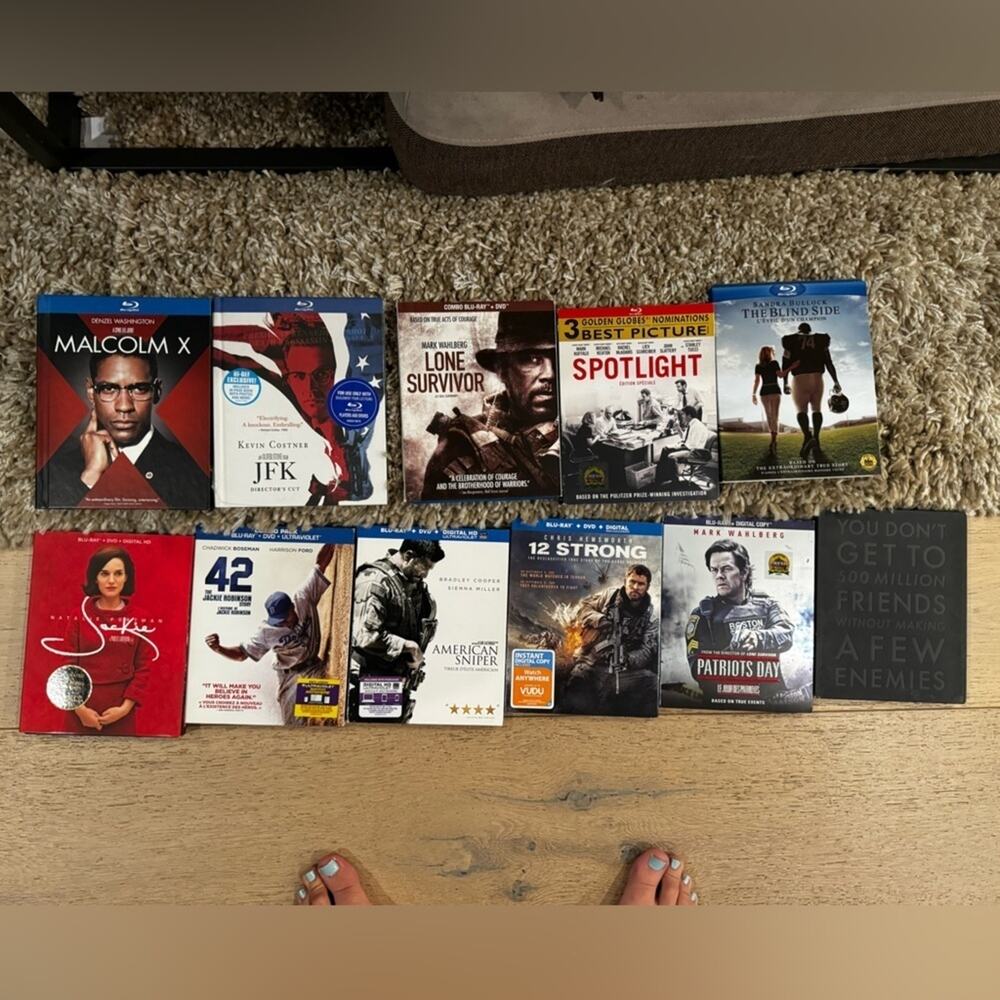 True story, drama Blu-ray set with a blindside American sniper social network